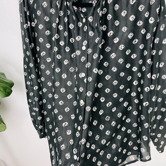 Alix of Bohemia Kiki Liquorice Silk Black Blouse - Picture 7 of 9